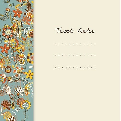 EPS 해외이미지 꽃 일러스트 프레임 사람없음 가을 해외202004 해외202105 해외일러스트 카드프레임 식물 계절 파일형식 벡터