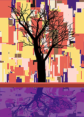 JPG 해외이미지 나무 실루엣 추상 사람없음 반사 가을 나뭇가지 해외202004 해외202105 해외일러스트 식물 계절 무늬 촬영기법 파일형식