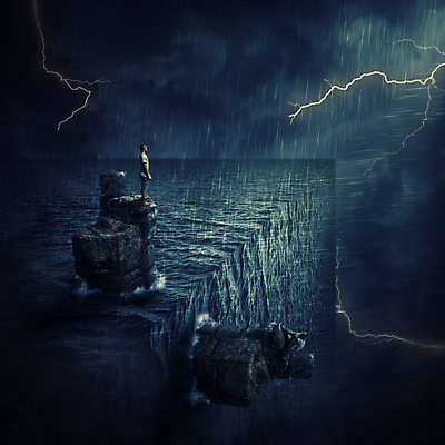 포토 JPG 해외이미지 전신 남자 바다 상상 추상 서기 성인 두명 비 번개 웅크림 상상력 성인남자만 해외202004 해외202105 해외포토 자연요소 무늬 모션 날씨 사람 남자만 성인만 파일형식