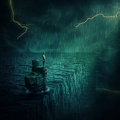 포토 JPG 해외이미지 전신 남자 바다 상상 추상 한명 서기 성인 바위 비 번개 상상력 성인남자한명만 해외202004 해외202105 해외포토 자연요소 1 무늬 모션 날씨 사람 돌_바위 남자한명만 성인남자만 파일형식