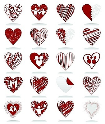 EPS 해외이미지 일러스트 사랑 사람없음 빨간색 하트 해외202004 해외202105 해외일러스트 모양 감정 컬러 파일형식 벡터