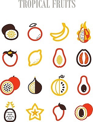 EPS 해외이미지 음식 오렌지 과일 일러스트 귤 수박 바나나 키위 감 사람없음 레몬 심볼 파인애플 사인 열정 라임 망고 아보카도 무화과 이국적 파파야 해외202004 해외202105 해외일러스트 감정 열대과일 파일형식 벡터