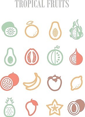 EPS 해외이미지 음식 오렌지 과일 일러스트 귤 수박 바나나 키위 감 사람없음 레몬 심볼 파인애플 사인 열정 라임 망고 아보카도 무화과 이국적 파파야 해외202004 해외202105 해외일러스트 감정 열대과일 파일형식 벡터