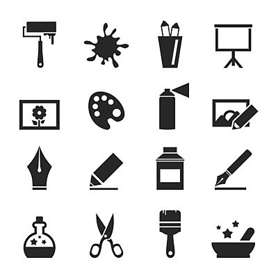 EPS 해외이미지 종이 일러스트 잉크 미술 사람없음 그래픽 장식 알약 연필 페인트 장비 덮개 붓 얼룩 액체 팔레트 플랫 수리 떨어짐 오브젝트 이젤 그림 예술가 페인트붓 화가 업그레이드 해외202004 해외202105 해외일러스트 직업 컨셉 문화예술 학용품 필기구 약 미술도구 뚜껑 파일형식 벡터