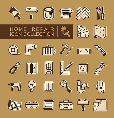 EPS 해외이미지 장갑 일러스트 전구 벽지 벽돌 줄자 자 사람없음 인테리어 연필 전선 못 망치 공구함 드릴 페인트통 페인트붓 펜치 보안경 페인트롤러 보일러 수리도구 수평계 열선 전동드릴 커터칼 해외202004 해외202105 해외일러스트 디자인 잡화 문구용품 학용품 통 필기구 사무용품 페인트 도구 공구 붓 안전장비 파일형식 벡터