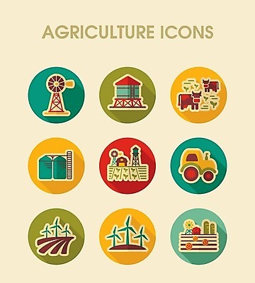 EPS 해외이미지 밭 농업 일러스트 사람없음 물 농장 힘 풍차 소 건초더미 농부 컨테이너 트랙터 밭일 사일로 해외202004 해외202105 해외일러스트 자연요소 직업 산업 포유류 건초 농기계 특수차량 파일형식 벡터 더미