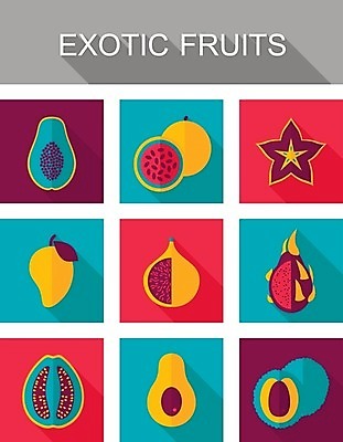 EPS 해외이미지 음식 과일 일러스트 사람없음 용 신선 달콤 열정 망고 아보카도 무화과 숙성 이국적 파파야 해외202004 해외202105 해외일러스트 감정 맛 열대과일 파일형식 벡터