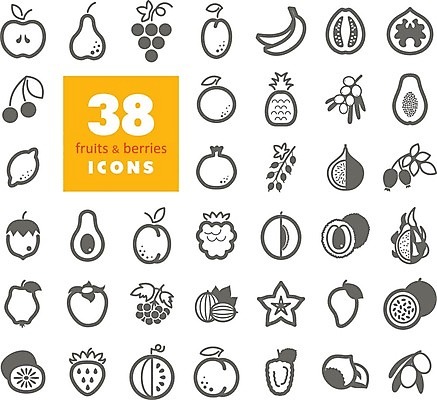 EPS 해외이미지 열매 오렌지 일러스트 딸기 포도 귤 수박 바나나 키위 감 사람없음 견과류 체리 사과 멜론 레몬 심볼 파인애플 올리브 블루베리 산딸기 복숭아 라임 석류 망고 자두 건포도 살구 파파야 해외202004 해외202105 해외일러스트 식물 과일 열대과일 건과일 파일형식 벡터