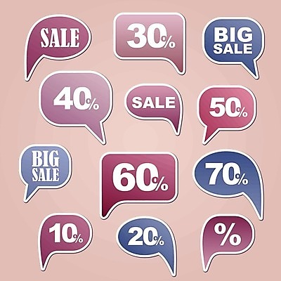 EPS 해외이미지 말풍선 일러스트 사람없음 쇼핑 세트 세일 퍼센트 심볼 반값 빅세일 해외202004 해외202105 해외일러스트 특수기호 파일형식 벡터