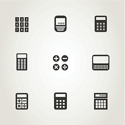 EPS 해외이미지 일러스트 비즈니스 사람없음 숫자 계산기 수학기호 키패드 해외202004 해외202105 해외일러스트 문자 기호 문구용품 장비 파일형식 벡터