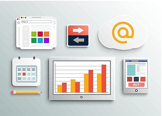 EPS 해외이미지 디자인 백그라운드 돈 일러스트 통신 모바일 사람없음 그래픽 세트 디지털 스크린 모니터 인포그래픽 정보 업무 플랫 책상 오브젝트 온라인 스타일 해외202004 해외202105 해외일러스트 가구 컴퓨터 작업 재산 파일형식 벡터