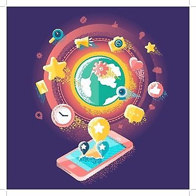 EPS 해외이미지 디자인 별 시계 백그라운드 말풍선 돋보기 모바일 사람없음 스마트폰 지구본 카메라 확성기 인포그래픽 네트워크 플랫 오브젝트 온라인 소셜 소셜네트워크 소셜미디어 해외202004 해외202105 자연요소 전자제품 핸드폰 스마트기기 파일형식 벡터