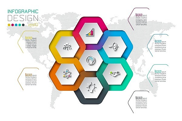 EPS 해외이미지 디자인 그래프 사람없음 자료 인포그래픽 정보 육각형 해외202004 해외202105 도형 파일형식 벡터