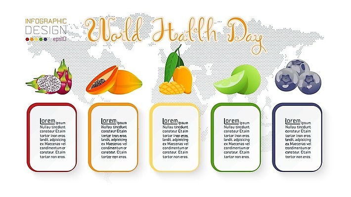 EPS 해외이미지 일러스트 사람없음 인포그래픽 사과 유기농 블루베리 망고 용과 파파야 해외202004 해외202105 해외일러스트 웰빙 과일 열대과일 파일형식 벡터