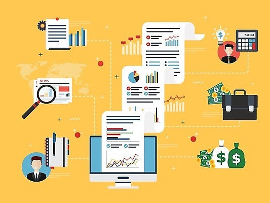 EPS 해외이미지 지폐 서류가방 일러스트 전구 돋보기 그래프 사람모양 사람없음 컴퓨터 펜 모니터 다이어리 동전 계산기 돈자루 뉴스 문서 해외202004 해외202105 해외일러스트 모양 돈 가방 문구용품 전자제품 필기구 사무용품 장비 파일형식 벡터