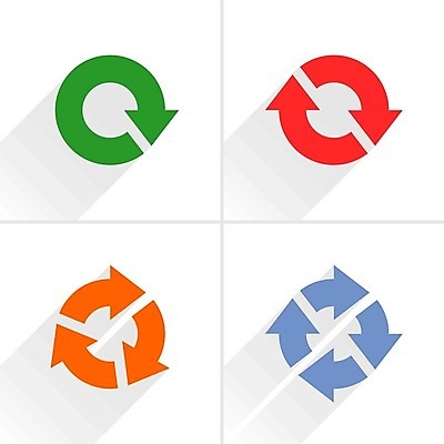 EPS 해외이미지 일러스트 사람없음 초록색 파란색 세트 인포그래픽 표지판 어플리케이션 네비게이션 UI 업데이트 인터페이스 제어 반복 리셋 해외202004 해외202105 해외일러스트 컬러 알림판 파일형식 벡터