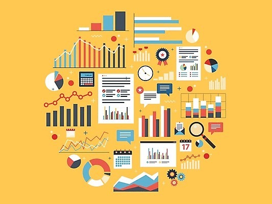 EPS 해외이미지 말풍선 일러스트 비즈니스 돋보기 그래프 사람없음 노란색 계산기 달력 편지 톱니바퀴 문서 해외202004 해외202105 해외일러스트 컬러 문구용품 장비 파일형식 벡터