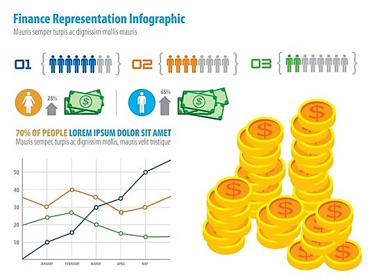 EPS 해외이미지 지폐 돈 일러스트 사람없음 금융 자료 인포그래픽 꺾은선 동전탑 해외202004 해외202105 해외일러스트 선 경제 쌓기 동전 재산 파일형식 벡터