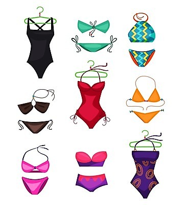 EPS 해외이미지 디자인 옷 여자 수영복 바다 여행 일러스트 휴가 컬러풀 수영 플랫 오브젝트 그림 휴양지 엘리먼트 스타일 해외202105 해외일러스트 컬러 사람 장소 수상스포츠 파일형식 벡터