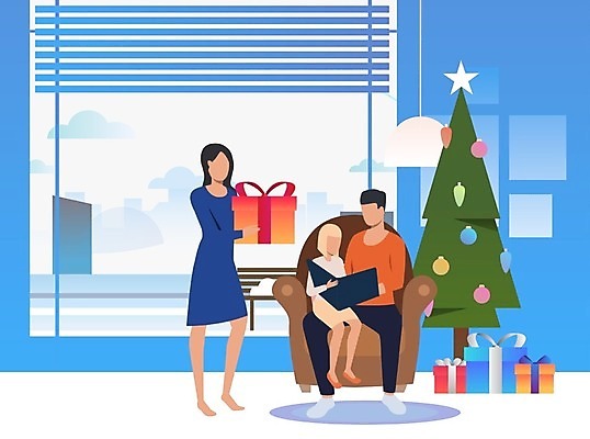 EPS 해외이미지 나무 캐릭터 디자인 딸 행복 어린이 크리스마스 겨울 일러스트 창문 가족 휴가 새해 선물 미술 사람 독서 축하 인사 아빠 야간 주기 프로젝트 해외202105 해외일러스트 일러캐릭터 자연요소 식물 계절 기념일 감정 컨셉 관계 모션 문화예술 예절 파일형식 벡터