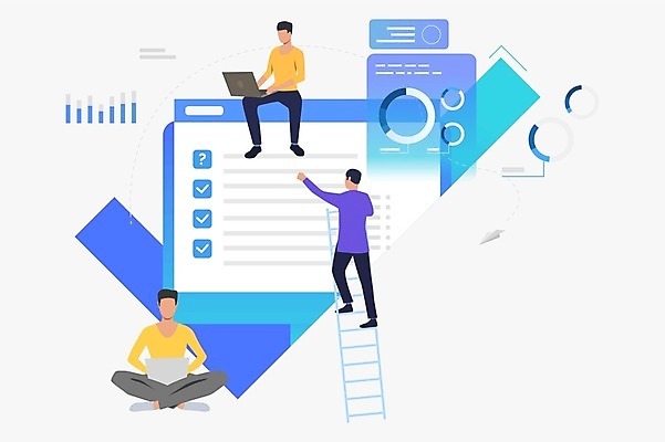 EPS 해외이미지 전신 남자 일러스트 사다리 그래프 협력 앉기 성인 세명 업무 비즈니스맨 성인남자만 해외202105 해외일러스트 비즈니스 모션 사람 도구 작업 직장인 남자만 성인만 파일형식 벡터