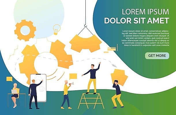 EPS 해외이미지 산업 일러스트 협력 설계 새로움 사람 건물 노트북 기계 스케치 톱니바퀴 명령 프로젝트 해외202105 해외일러스트 건축물 컨셉 미술 전자제품 파일형식 벡터