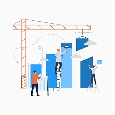 EPS 해외이미지 전신 남자 일러스트 사다리 그래프 협력 함께함 서기 들기 성인 세명 쌓기 업무 비즈니스맨 색칠 오르기 타워크레인 발판 개발 서류판 프로젝트 성인남자만 해외202105 해외일러스트 컨셉 비즈니스 모션 사람 사무용품 도구 작업 직장인 기중기 남자만 성인만 파일형식 벡터