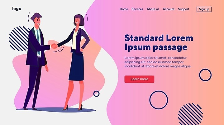 EPS 해외이미지 전신 여자 남자 허리손 일러스트 악수 협상 성인 두명 비즈니스맨 비즈니스우먼 성인만 해외202105 해외일러스트 포즈 비즈니스 사람 손짓 직장인 파일형식 벡터