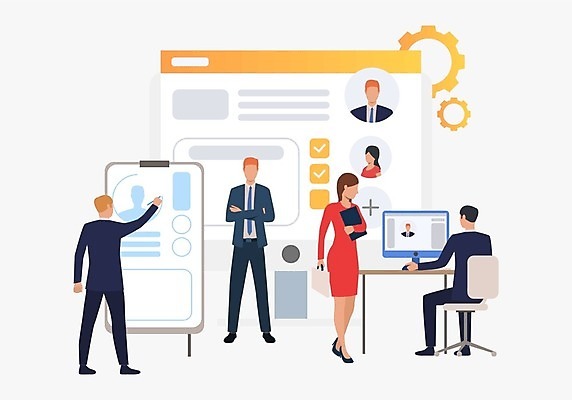 EPS 해외이미지 전신 여자 남자 의자 일러스트 서기 들기 앉기 정장 여러명 상반신 성인 스마트폰 컴퓨터 팔짱 모니터 업무 비즈니스맨 비즈니스우먼 책상 고용 서류판 채용 성인만 해외202105 해외일러스트 옷 가구 다수 비즈니스 모션 사람 전자제품 핸드폰 스마트기기 사무용품 구직 작업 직장인 파일형식 벡터