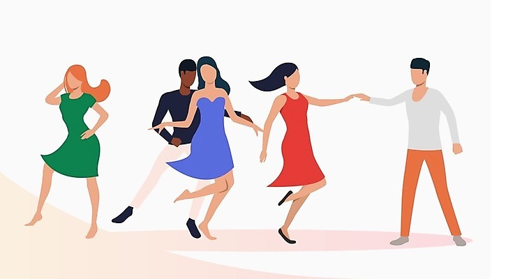 EPS 해외이미지 전신 여자 남자 스포츠 일러스트 서기 여러명 성인 춤 살사댄스 성인만 해외202105 해외일러스트 다수 모션 문화예술 사람 파일형식 벡터