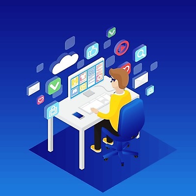 EPS 해외이미지 백인 캐릭터 남자 안경 일러스트 미래 사람 앉기 성인 컴퓨터 자료 작업 심플 시스템 소셜 인터페이스 가상 사용자 해외202105 해외일러스트 일러캐릭터 서양인 잡화 컨셉 모션 전자제품 파일형식 벡터