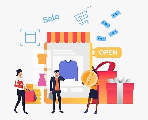 EPS 해외이미지 전신 옷 여자 남자 지폐 일러스트 서기 들기 성인 세명 선물상자 스마트폰 쇼핑백 세일 동전 쇼핑카 오픈 장바구니 온라인쇼핑 통화 모바일쇼핑 성인만 해외202105 해외일러스트 돈 가방 모션 선물 사람 핸드폰 스마트기기 쇼핑 상자 바구니 카트 온라인 파일형식 벡터