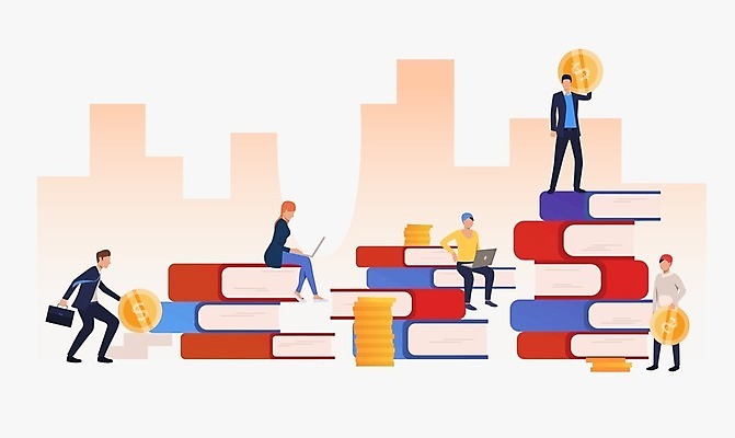 EPS 해외이미지 전신 여자 남자 일러스트 서기 들기 앉기 여러명 성인 책 노트북 동전 비즈니스맨 비즈니스우먼 금화 동전탑 책더미 성인만 해외202105 해외일러스트 다수 돈 비즈니스 모션 사람 전자제품 쌓기 직장인 황금 무더기 파일형식 벡터