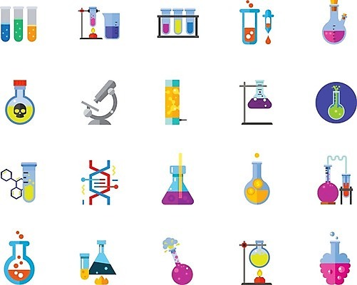 EPS 해외이미지 과학 일러스트 현미경 사람없음 독약 화학 DNA 폭발 비커 과학교육 알코올램프 화학물질 해외202105 해외일러스트 교육 실험기구 생명공학 파일형식 벡터