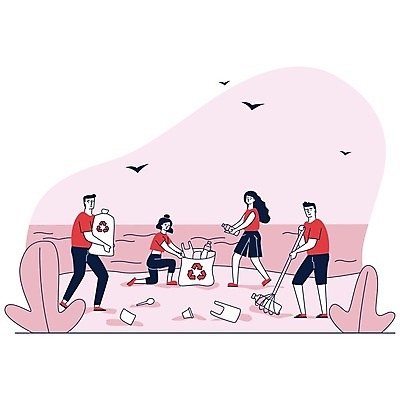 EPS 해외이미지 캐릭터 지구 모래 바다 가방 일러스트 가족 사람 해변 야외 환경 재활용 도움 절약 오염 보호 쓰레기 폐기물 청소 버리기 에코 생태계 문제 낭비 갈퀴 돌봄 생태학 소셜 운동가 자선단체 해외202105 해외일러스트 일러캐릭터 잡화 교육 컨셉 관계 모션 그룹 친환경 자선 파일형식 벡터