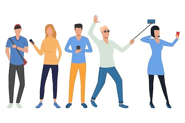 EPS 해외이미지 전신 여자 남자 일러스트 서기 들기 성인 스마트폰 선글라스 셀프카메라 주머니손 셀카봉 성인만 해외202105 해외일러스트 안경 모션 사람 핸드폰 스마트기기 사진촬영 파일형식 벡터