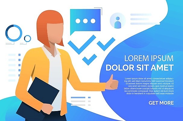 EPS 해외이미지 캐릭터 여자 일러스트 비즈니스 사업가 사람 자료 엄지손가락 비즈니스우먼 서비스 추천 보여주기 마케팅 대리인 해외202105 해외일러스트 일러캐릭터 직업 손가락 모션 직장인 파일형식 벡터