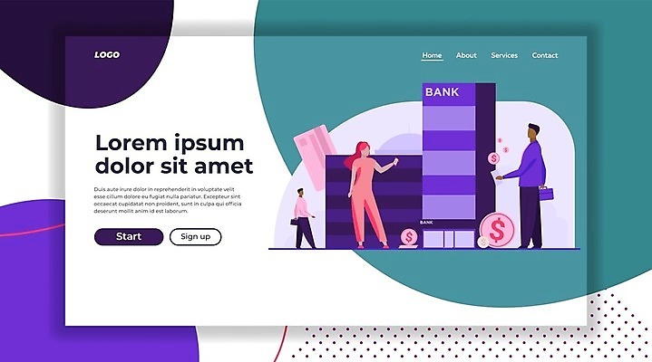 EPS 해외이미지 전신 여자 남자 일러스트 서기 성인 세명 동전 원형 신용카드 민트색 은행원 성인만 해외202105 해외일러스트 도형 직업 컬러 돈 모션 사람 금융 파일형식 벡터