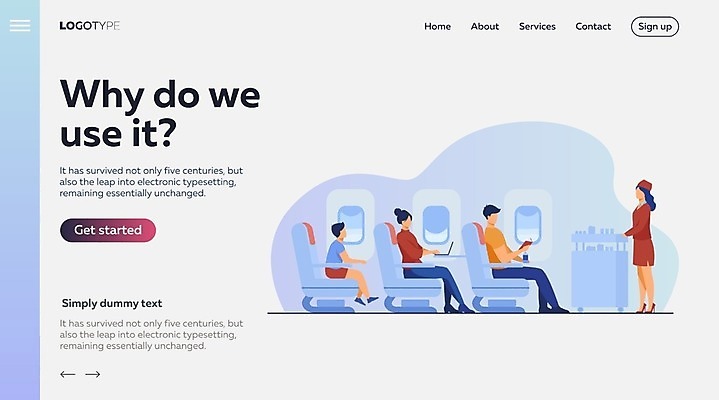 EPS 해외이미지 여자 남자 어린이 의자 일러스트 비행기 서기 앉기 소년 여러명 성인 파란색 노트북 승무원 기내식 해외202105 해외일러스트 직업 음식 컬러 가구 다수 항공교통 모션 대중교통 사람 전자제품 파일형식 벡터