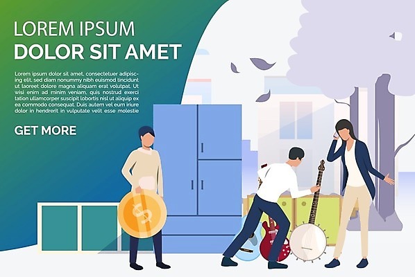 EPS 해외이미지 전신 여자 남자 일러스트 서기 들기 성인 세명 초록색 동전 기타 통화 옷장놀이 성인만 해외202105 해외일러스트 컬러 돈 모션 놀이 현악기 사람 파일형식 벡터