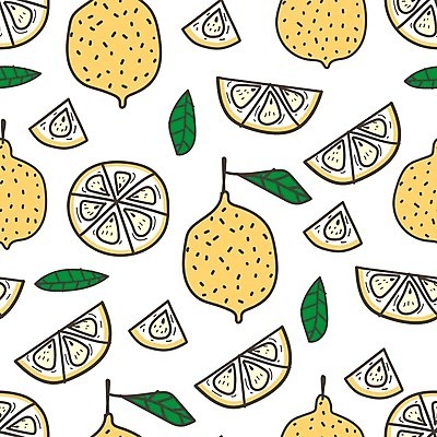 EPS 해외이미지 조각 백그라운드 잎 패턴 일러스트 단면 사람없음 패턴백그라운드 레몬 해외202105 해외일러스트 식물 무늬 과일 파일형식 벡터