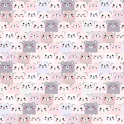 EPS 해외이미지 분홍색 백그라운드 패턴 여러마리 일러스트 사람없음 패턴백그라운드 곰캐릭터 해외202105 해외일러스트 컬러 동물캐릭터 다수 무늬 곰 파일형식 벡터