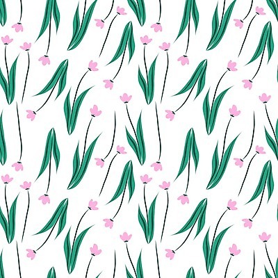 EPS 해외이미지 꽃 잎 꽃무늬 패턴 일러스트 사람없음 해외202105 해외일러스트 식물 무늬 파일형식 벡터