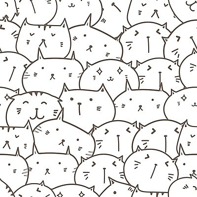 EPS 해외이미지 캐릭터 백그라운드 패턴 일러스트 사람없음 고양이 해외202105 해외일러스트 일러캐릭터 무늬 포유류 반려동물 파일형식 벡터