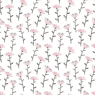 EPS 해외이미지 꽃 꽃무늬 패턴 일러스트 사람없음 라인아트 해외202105 해외일러스트 식물 선 무늬 파일형식 벡터