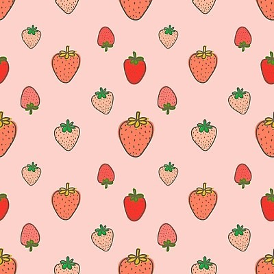 EPS 해외이미지 분홍색 백그라운드 패턴 일러스트 딸기 사람없음 패턴백그라운드 해외202105 해외일러스트 컬러 무늬 과일 파일형식 벡터