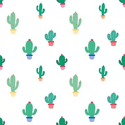 EPS 해외이미지 화분 패턴 일러스트 선인장 사람없음 해외202105 해외일러스트 식물 무늬 파일형식 벡터