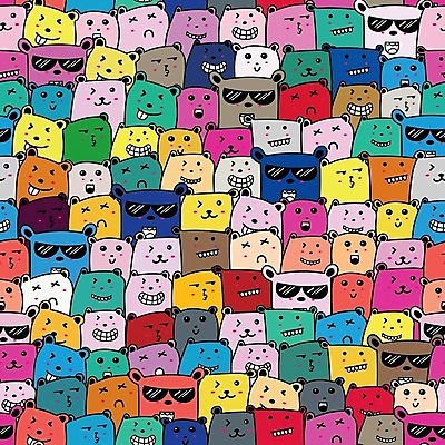 EPS 해외이미지 백그라운드 패턴 여러마리 일러스트 표정 사람없음 컬러풀 선글라스 패턴백그라운드 곰캐릭터 해외202105 해외일러스트 안경 컬러 동물캐릭터 다수 무늬 곰 파일형식 벡터