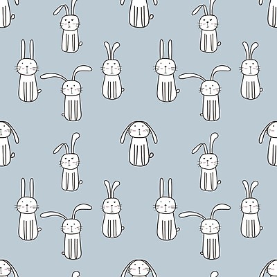 EPS 해외이미지 백그라운드 패턴 여러마리 일러스트 사람없음 회색 패턴백그라운드 토끼 토끼캐릭터 해외202105 해외일러스트 컬러 동물캐릭터 다수 무늬 포유류 반려동물 파일형식 벡터