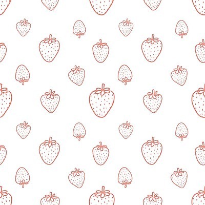 EPS 해외이미지 백그라운드 패턴 일러스트 딸기 사람없음 패턴백그라운드 라인아트 해외202105 해외일러스트 선 무늬 과일 파일형식 벡터
